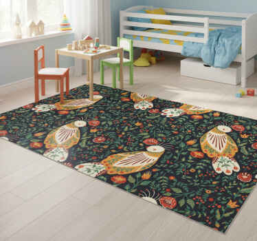 Animal vinyl rug polish folklore furniture sticker - TenStickers