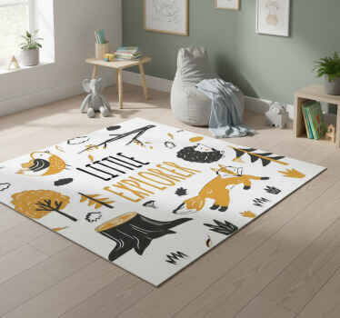 Little explorer animal vinyl rug - TenStickers