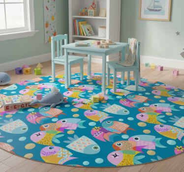 Animal vinyl rug fish for kids - TenStickers