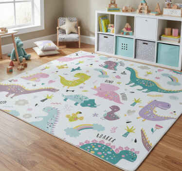 Vinyl teppich tiere dinosaurier kallax - TenStickers