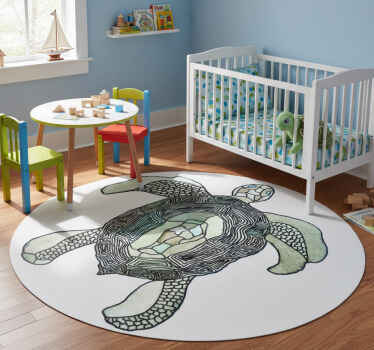 Classic turtle animal vinyl rug - TenStickers