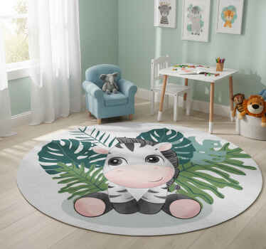 Animal vinyl rug wild africa zebra - TenStickers
