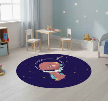 Animal vinyl rug space t-rex - TenStickers