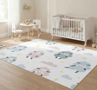 Animal vinyl rug with sheep pattern for kids - TenStickers