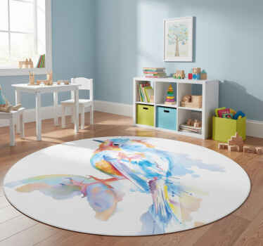 Bird splash animal vinyl rug - TenStickers