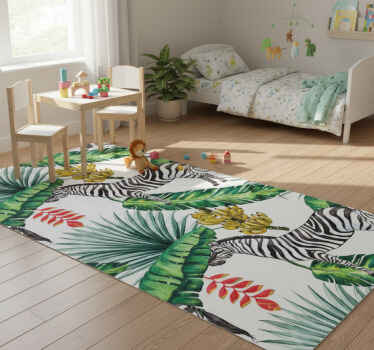 Animal vinyl rug with nature design - TenStickers