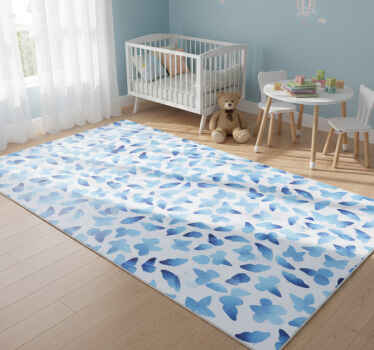 Painted butterflies animal vinyl rug - TenStickers