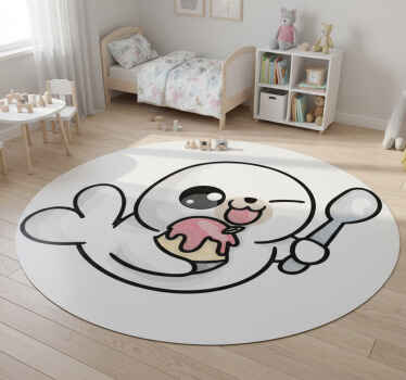 Vinyl teppich tiere mit anime baby robbe - TenStickers