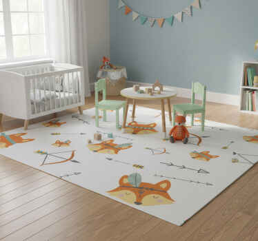 Vinyl teppich tiere set aus füchsen und pfeilen - TenStickers