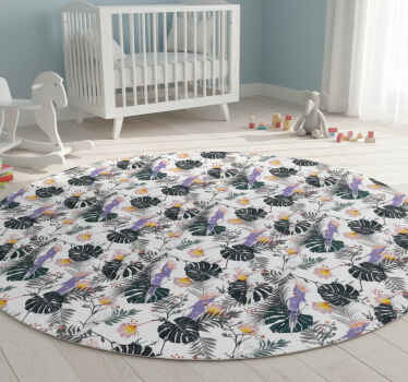 Red and purple parrots animal vinyl rug - TenStickers