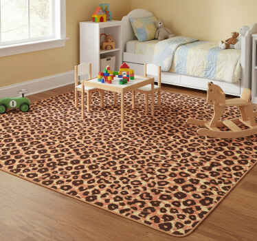 Velvety classic leopard imitation animal vinyl rug - TenStickers