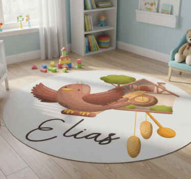 Animal vinyl rug customisable cuckoo clock - TenStickers