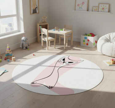 Angry silhouette animal vinyl rug - TenStickers
