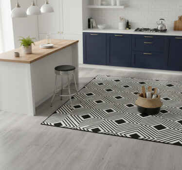 キッチン マット ビニール ボールドダイヤモンドラティス - TENSTICKERS