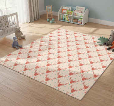 Vinyl teppich tiere rote geweihträger - TenStickers