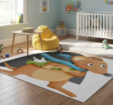 Teeth mouse animal vinyl rug - TenStickers