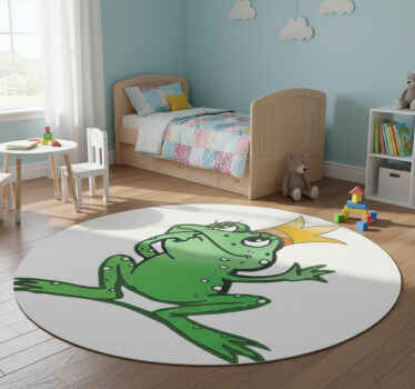 Queen frog animal vinyl rug - TenStickers