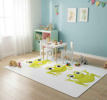 Baby frogs animal vinyl rug - TenStickers
