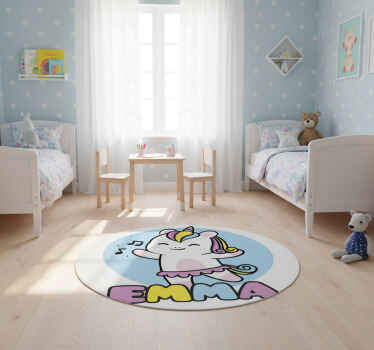 Ballerina unicorn animal vinyl rug - TenStickers