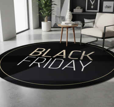 Black friday vinyl rug elegant sticker promo - TenStickers