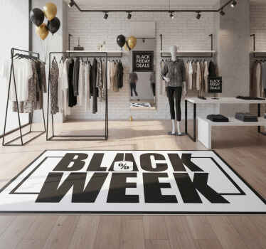 Black friday vinyl rug for window display - TenStickers