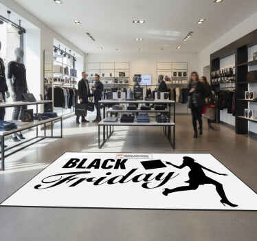 Black friday vinyl rug for women shopping - TenStickers