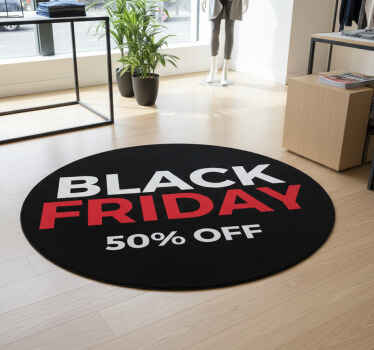 Black friday vinyl rug 50% off sale - TenStickers