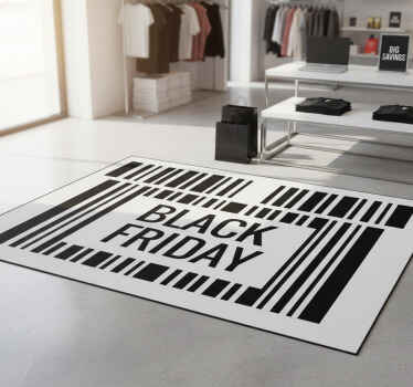 Black friday vinyl rug codebar - TenStickers