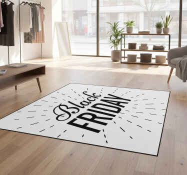 Black friday vinyl rug with shimmering elegance - TenStickers