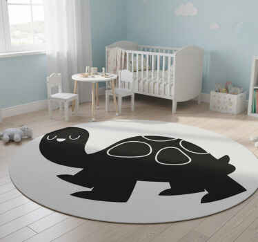 Animal vinyl rug giant turtle wall sticker for kids - TenStickers