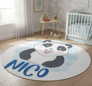 Animal vinyl rug baby panda surprise - TenStickers