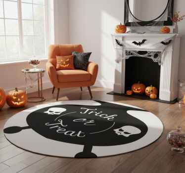 Tappeto vinile halloween calderone dolcetto o scherzetto - TenStickers