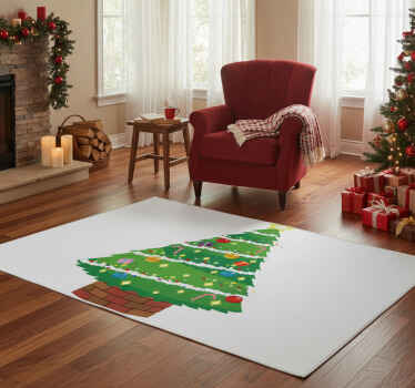Tappeto vinile natale albero di natale - TenStickers