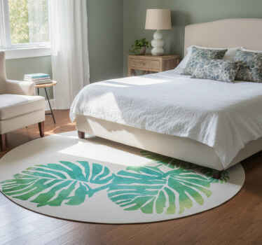 Vinylový koberec s kvetmi aquarella adamova žila - Tenstickers