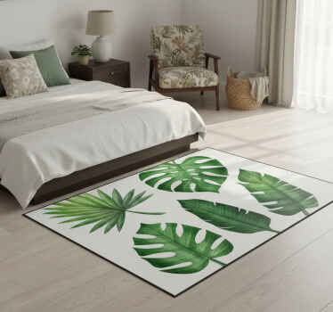 Tapis vinyle plantes collection de feuilles tropicales réalistes - TenStickers