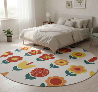 Vinylový koberec s kvetmi letná kolekcia - Tenstickers