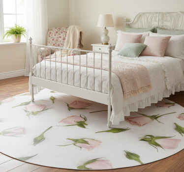 Vinylový koberec s kvetmi romantická jarná kvetina - Tenstickers