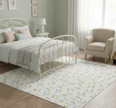 Alfombra vinílica flores estilo primavera - TenVinilo