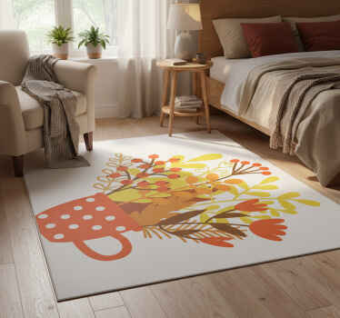 Vinylový koberec s kvetmi jesenná nádhera - Tenstickers