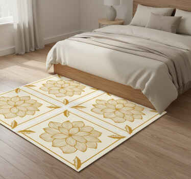 Vinylový koberec s kvetmi bandada paisley - Tenstickers