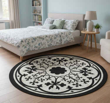 Vinylový koberec s kvetmi gotická ružica - Tenstickers