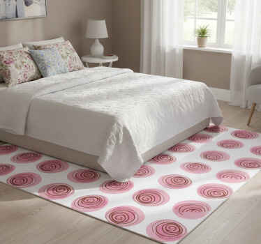 Vinylový koberec s kvetmi v ružovom ornamentu - Tenstickers