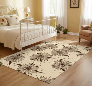 Vinylový koberec s kvetmi starý slnečnica - Tenstickers