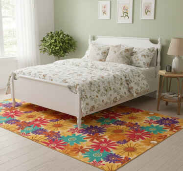 Vinylový koberec s kvetmi veľa kvetov - Tenstickers
