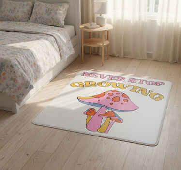 Vinylový koberec s kvetmi hravého rastu húb - Tenstickers