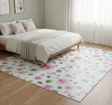 Tapis vinyle plantes fleurs - TenStickers