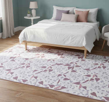Vinyl tapijt bloemen en planten pastel vintage bloemenpatroon - TenStickers
