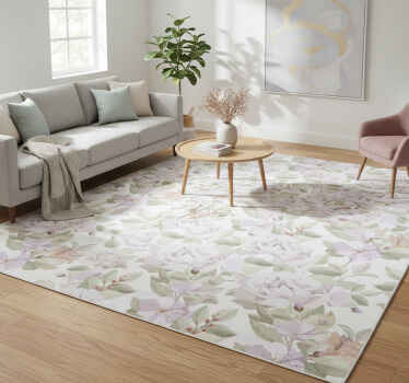 Vinylový koberec s kvetmi elegantný kvetinový vzor - Tenstickers