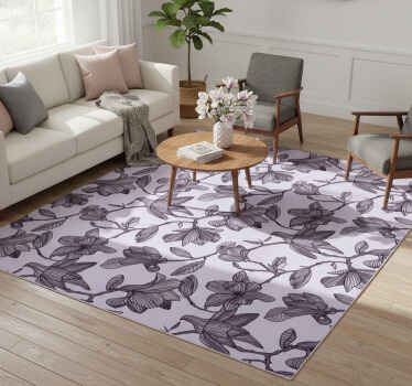 Vinyl tapijt bloemen en planten met schattig magnolia ontwerp - TenStickers