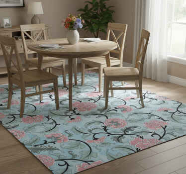 Tapis vinyle fleurs et plantes japonaises - TenStickers